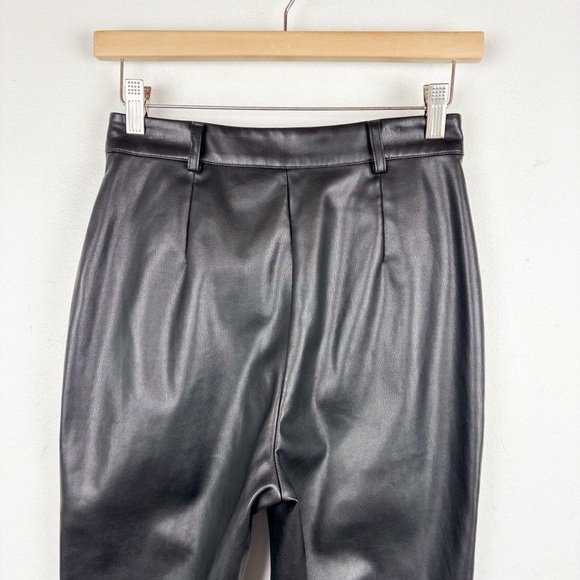 Meshki Tyra Black Straight Leg Faux Leather Pants Sz S - Picture 6 of 11